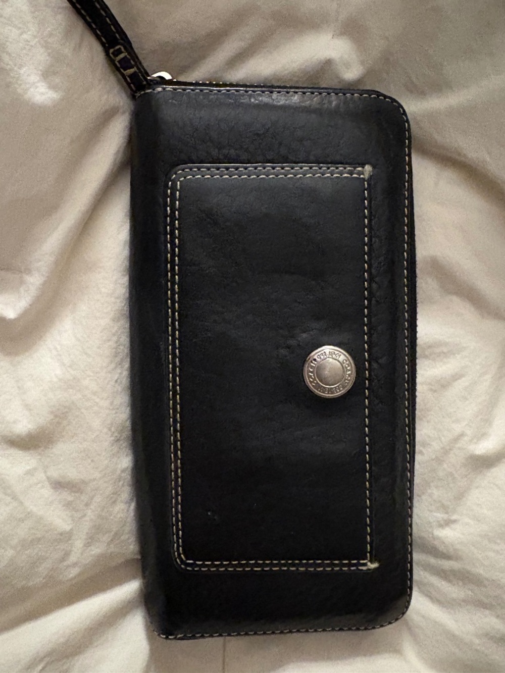 Coach wallet purple interior great conditon